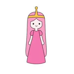 Tall Pink Princess, Cartoon, Adventure_Time, Princess_Bubblegum, easy, famous