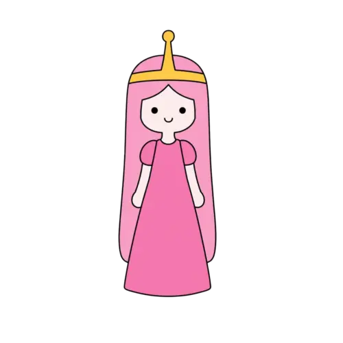 Tall Pink Princess, Cartoon, Adventure_Time, Princess_Bubblegum, easy, famous