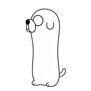Tall Stretch Jake, Cartoon, Adventure_Time, Jake, easy, famous