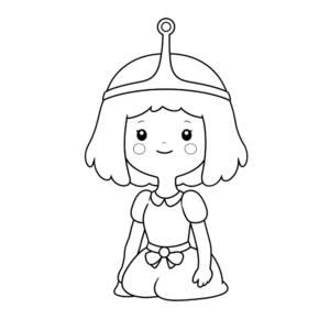 Cute Crowned Princess, Cartoon, cartoon_character, unknown_character, easy, no_color