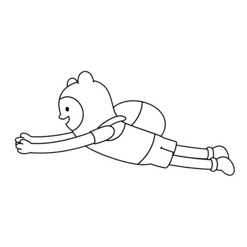 Flying Finn, Cartoon, Adventure_Time, Finn, easy, famous