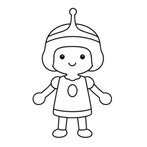 Simple Hat Princess, Cartoon, robot_character, easy, US, JP