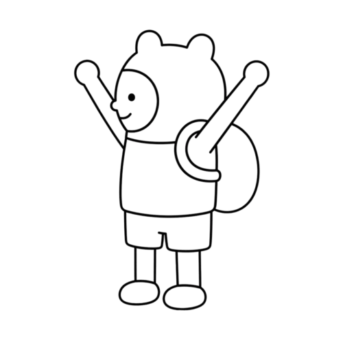 Handstand Finn, Cartoon