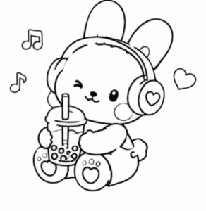 Bunny Driving Car, Cartoon, cute_animal, easy, JP, CN
