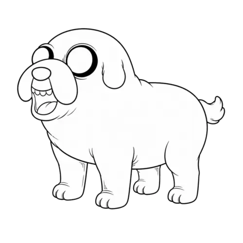 Wrinkled Walking Jake, Cartoon, adventure_time, jake_the_dog, easy, famous