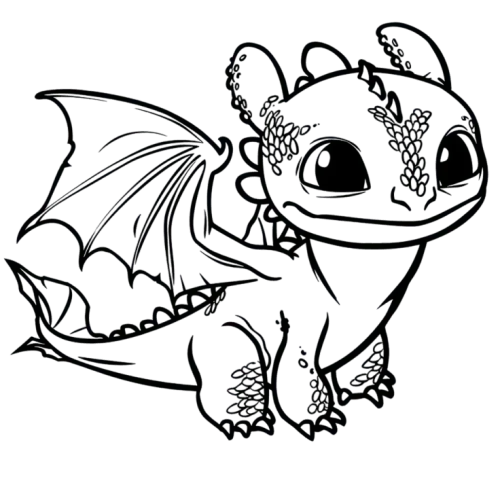 Toothless, Cartoon, cartoon, How_to_Train_Your_Dragon, easy