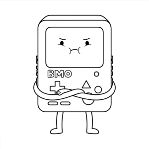 Angry Pouting Bmo, Cartoon, Adventure_Time, BMO, easy, famous