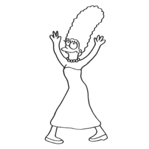 Arms Raised High, Cartoon, The_Simpsons, unknown_character, easy, US