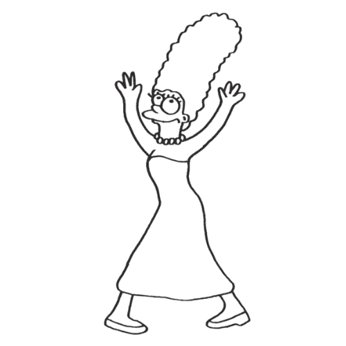 Arms Raised High, Cartoon, The_Simpsons, unknown_character, easy, US
