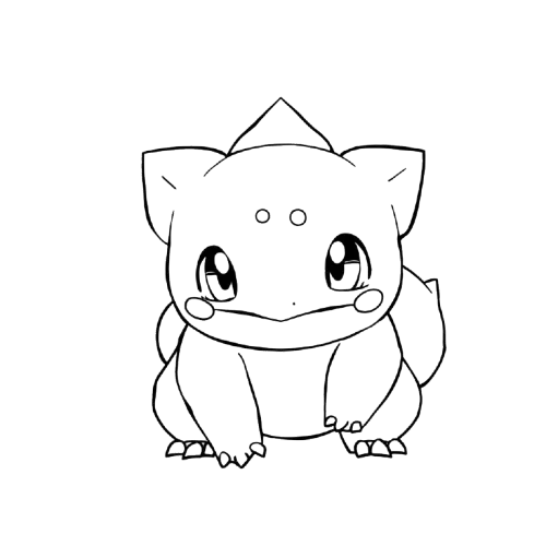 Baby Bulbasaur, Cartoon, pokemon, bulbasaur, easy, famous