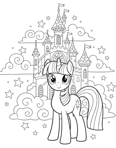 Baby Pony Outline, Cartoon, My_Little_Pony, Twilight_Sparkle, normal, famous