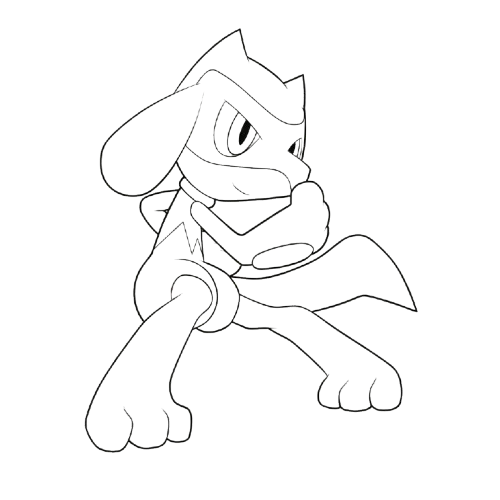 Battle Lucario, Cartoon, pokemon, riolu, easy, famous