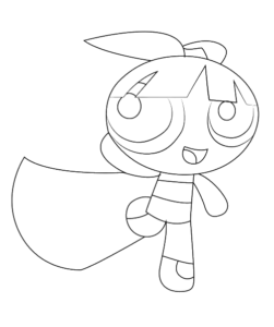 Blossom Fly, Cartoon, Powerpuff_Girls, Blossom, easy, famous