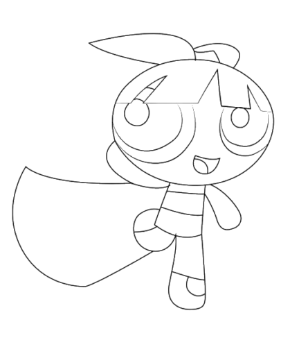 Blossom Fly, Cartoon, Powerpuff_Girls, Blossom, easy, famous