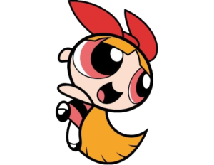 Blossom Jump, Cartoon, Powerpuff_Girls, Bubbles, easy, famous