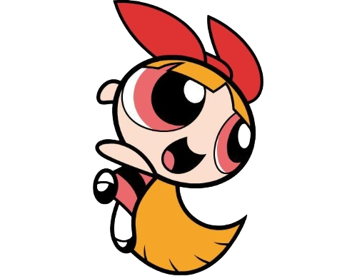 Blossom Jump, Cartoon, Powerpuff_Girls, Bubbles, easy, famous