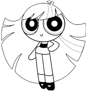 Blossom Pride, Cartoon, Powerpuff_Girls, Bubbles, easy, famous