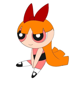 Blossom Sitting, Cartoon, The_Powerpuff_Girls, Blossom, easy, famous
