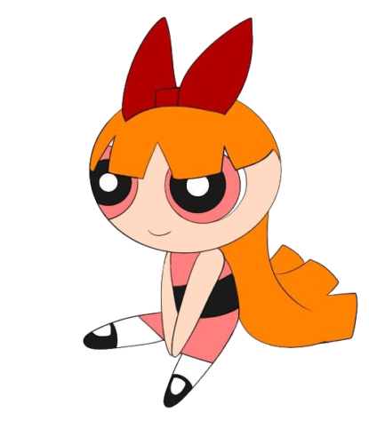 Blossom Sitting, Cartoon, The_Powerpuff_Girls, Blossom, easy, famous