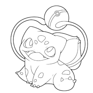 Bulbasaur With Pokeball, Cartoon, cat_with_a_gem, easy, US, JP