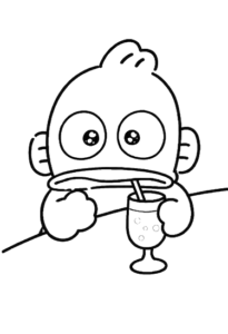 Bule Monster Cue, Cartoon, cartoon_character, easy, no_color, no_event