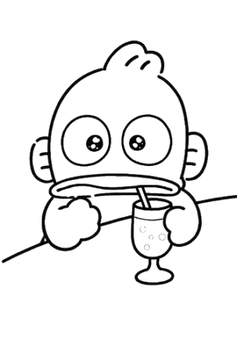 Bule Monster Cue, Cartoon, cartoon_character, easy, no_color, no_event
