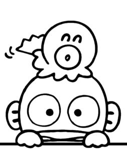 Bule Monster Hello, Cartoon, character, easy, JP, CN