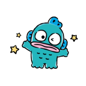 Bule Monster Sparkle, Cartoon, fish_character, easy, JP, KR