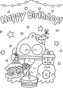 Bule Monster Winter, Cartoon, birthday_card, easy, US, CN