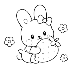 Bunny Blowing Kiss, Cartoon, unknown, easy, famous, JP