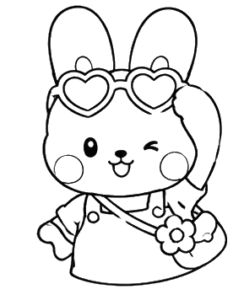 Bunny Drinking Tea, Cartoon, My_Melody, easy, famous, JP