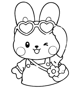 Bunny Drinking Tea, Cartoon, My_Melody, easy, famous, JP