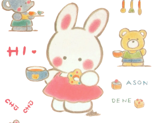 Bunny Face Smile, Cartoon, cartoon_character, cute_rabbit, easy, JP