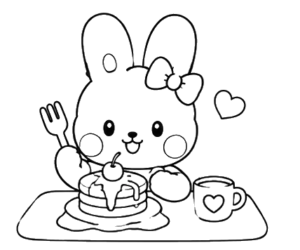 Bunny Hugging Teddy Bear, Cartoon, Hello_Kitty, easy, JP, US