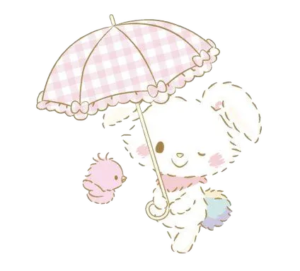Bunny With Umbrella, Cartoon, anime, unknown_character, easy, famous