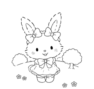 Bunny in Hoodie, Cartoon, sanrio, my_melody, easy, famous