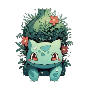 Bush Bulbasaur, Cartoon, Pokemon, Bulbasaur, easy, famous