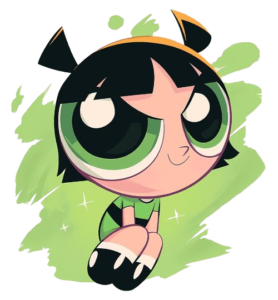 Buttercup Chibi Glow, Cartoon, The_Powerpuff_Girls, Buttercup, easy, famous
