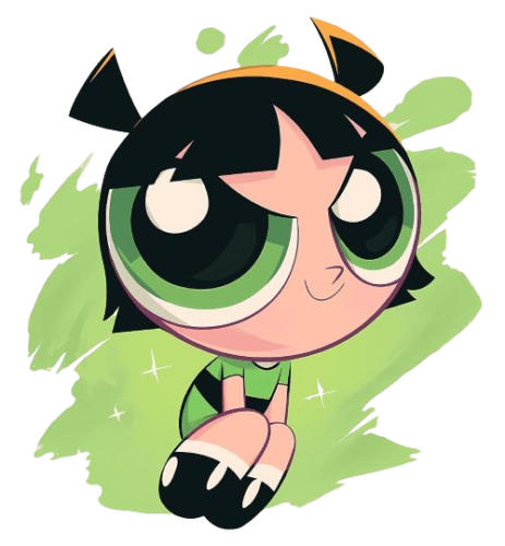 Buttercup Chibi Glow, Cartoon, The_Powerpuff_Girls, Buttercup, easy, famous