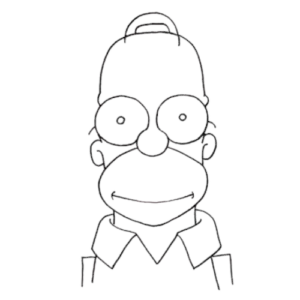 CLOSEUP FACE, Cartoon, The_Simpsons, Homer_Simpson, easy, famous