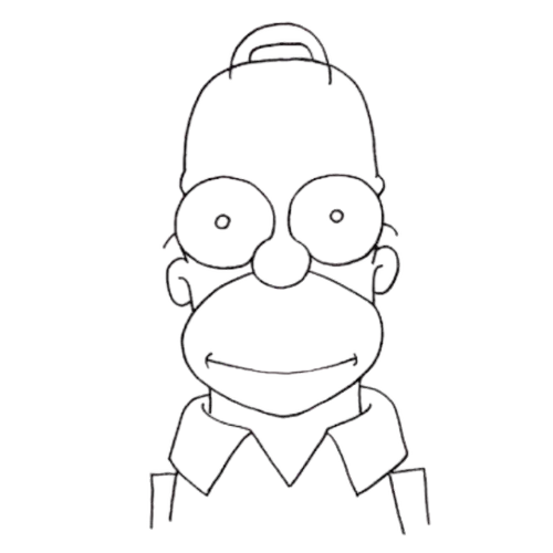 CLOSEUP FACE, Cartoon, The_Simpsons, Homer_Simpson, easy, famous