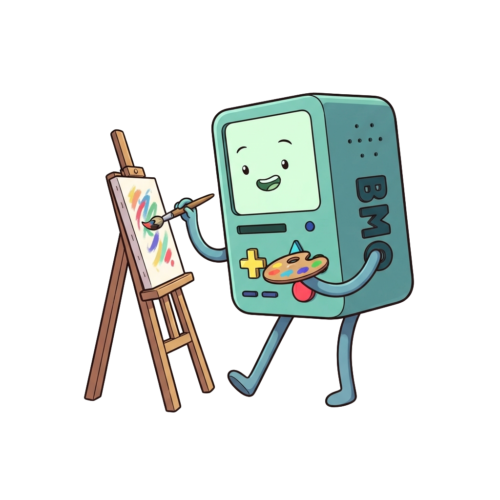Creative Happy Bmo, Cartoon, Adventure_Time, BMO, easy, famous