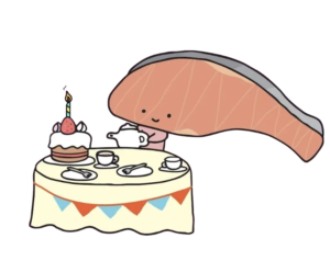 Cake With Mushroom, Cartoon, salmon_character, normal, JP, KR