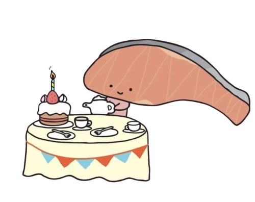 Cake With Mushroom, Cartoon, salmon_character, normal, JP, KR