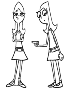 Candace And Stacy Outline, Cartoon, animation_series, sisters, easy, US