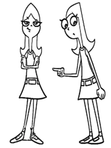Candace And Stacy Outline, Cartoon, animation_series, sisters, easy, US