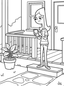 Candace Bedroom Outline, Cartoon, Rick_and_Morty, Summer_Smith, normal, famous