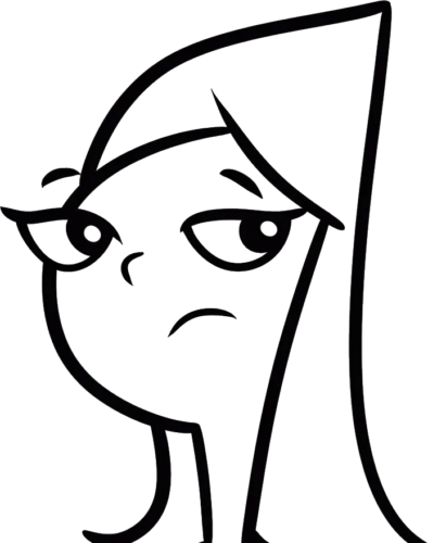 Candace Face Close Up, Cartoon, unknown_show, unknown_character, easy, famous