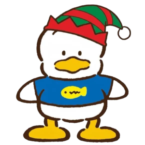 Chistmas Duck, Cartoon, anime, unknown_character, easy, famous