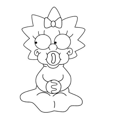 Clasped Small Hands, Cartoon, the_simpsons, maggie, easy, famous